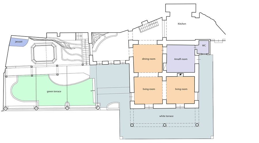 Villa Oliviero Positano - Villa Floorplan